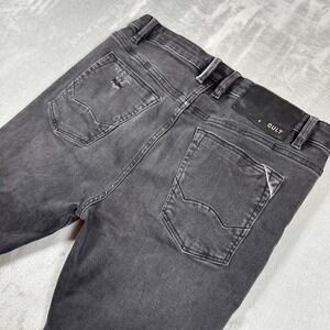 Cult of Individuality Jeans Mens 36x32 (32x32) Black Denim Punk Super Skinny COI